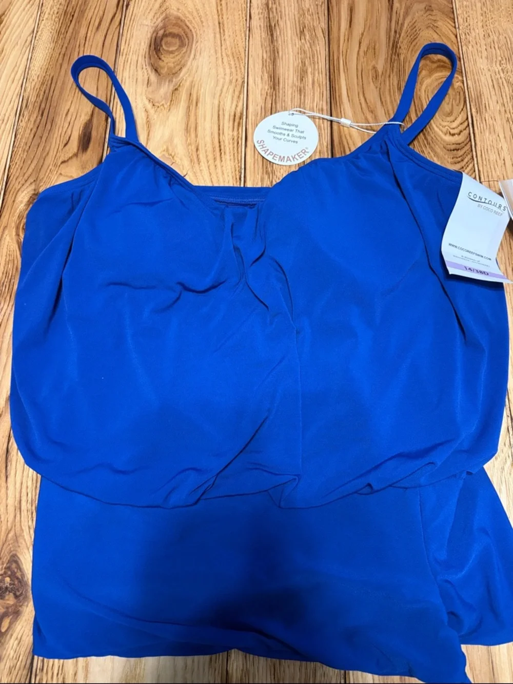 Coco Reef Cobalt Blue Spaghetti-Strap Bathing Suit Top - Picture 3 of 9